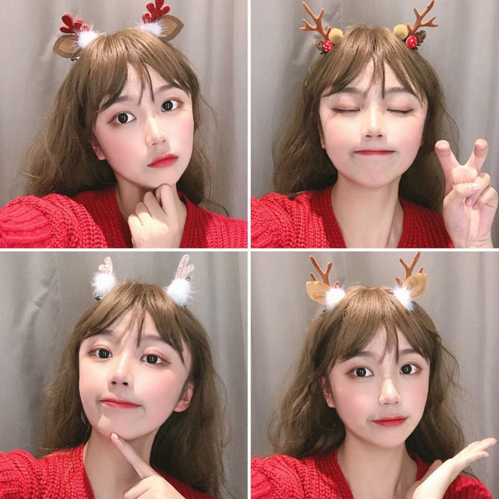 Christmas hair clip on the head hair clip headdress Christmas hair accessories f